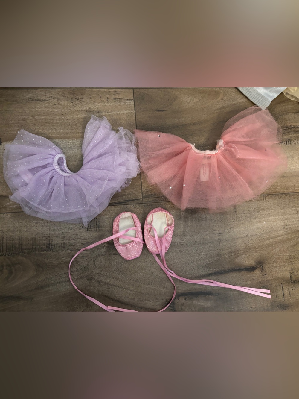 American Girl Doll Pretty Pink Tutu set and purple tutu, READ